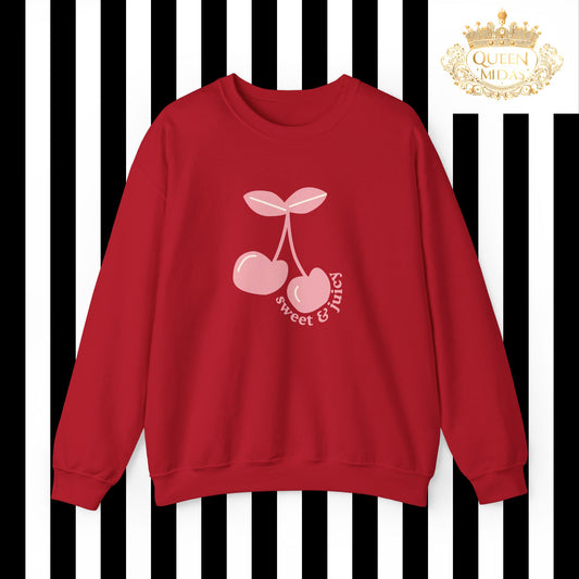 Sweet and Juicy Cherry Oversized Sweatshirt
