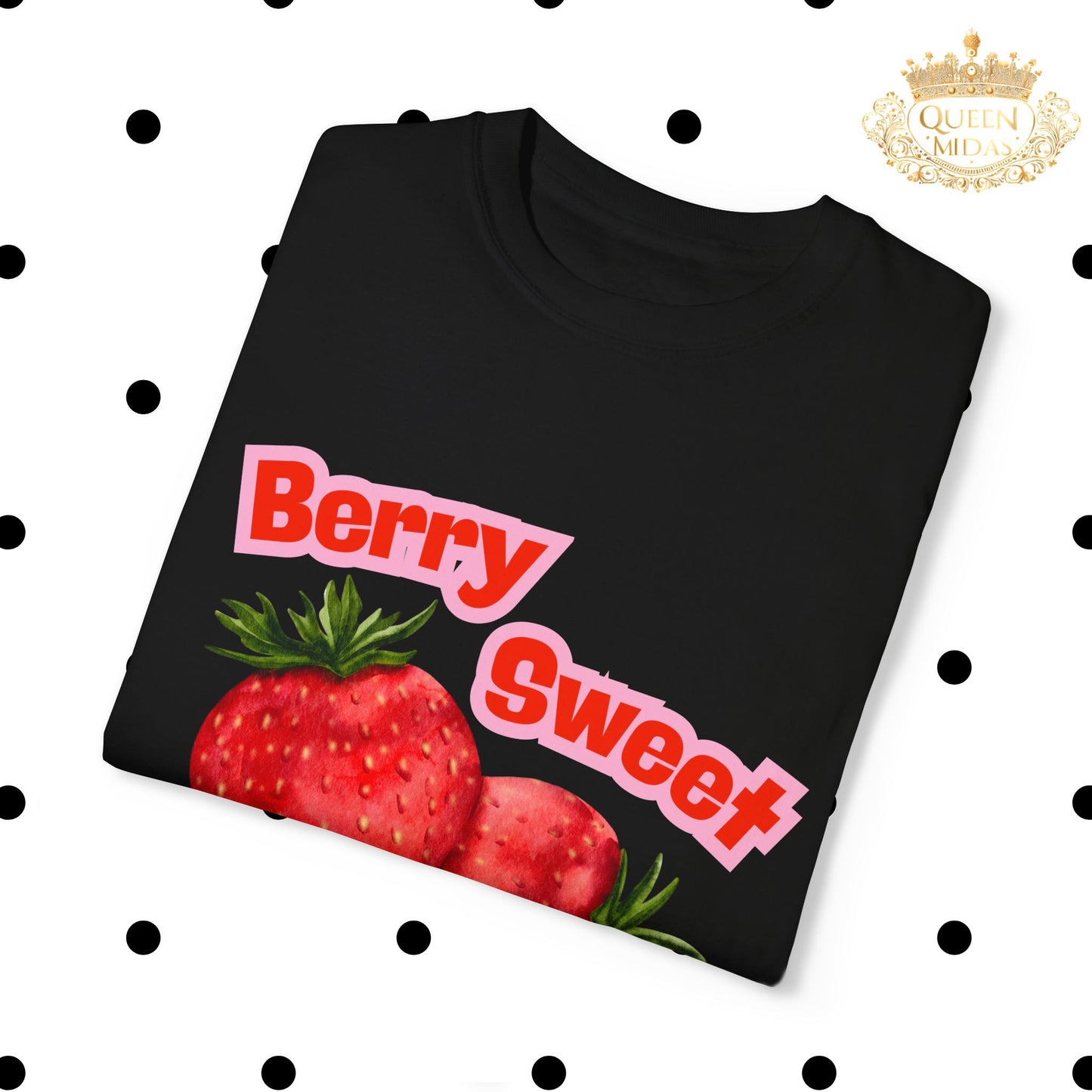 Strawberry T-Shirt, Trendy Pink Shirt with Red Strawberries