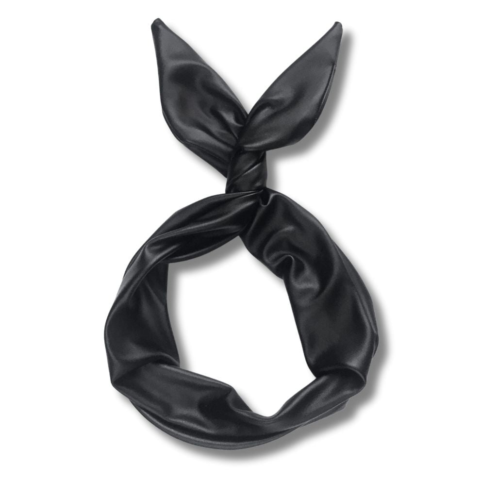black pleather wire headband