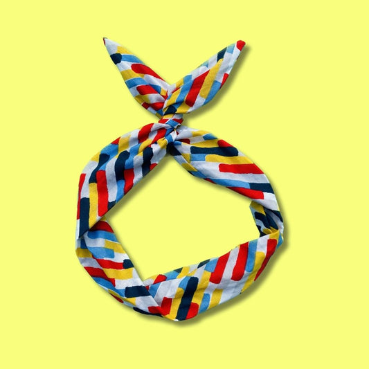 Primary Color Lines Wire Headband