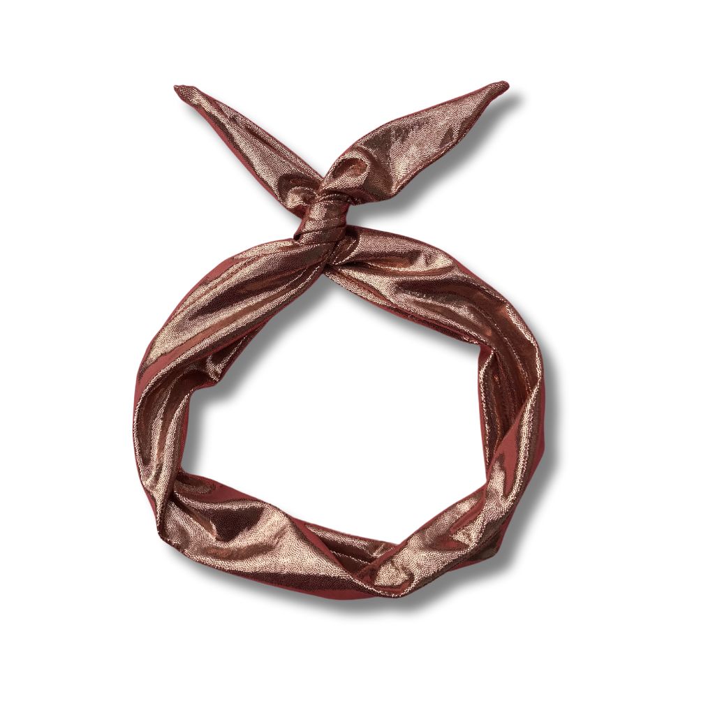rose gold shimmer headband