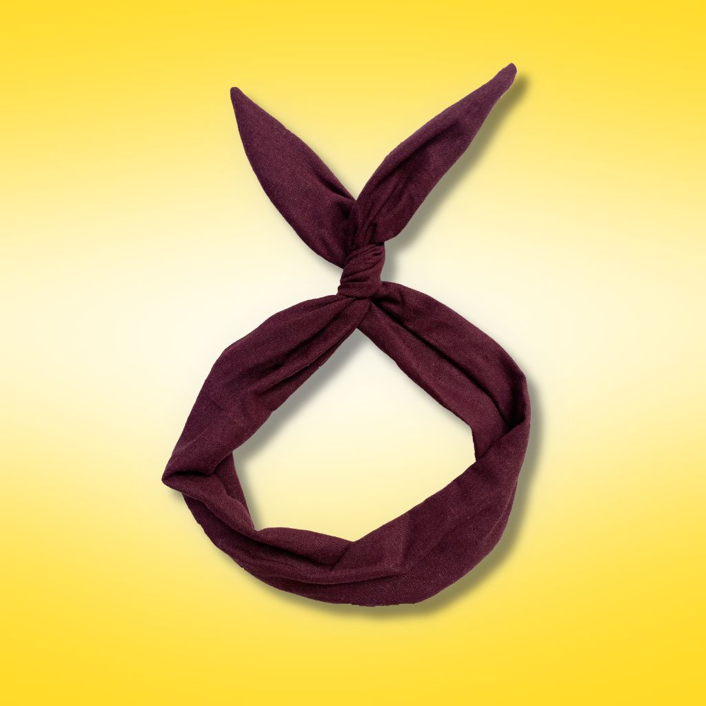 Eggplant Purple Linen Headband