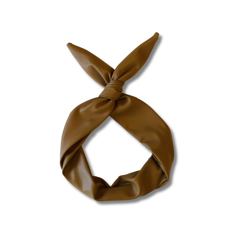 brown pleather headband