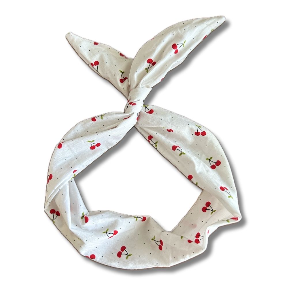 cherry print wire headband