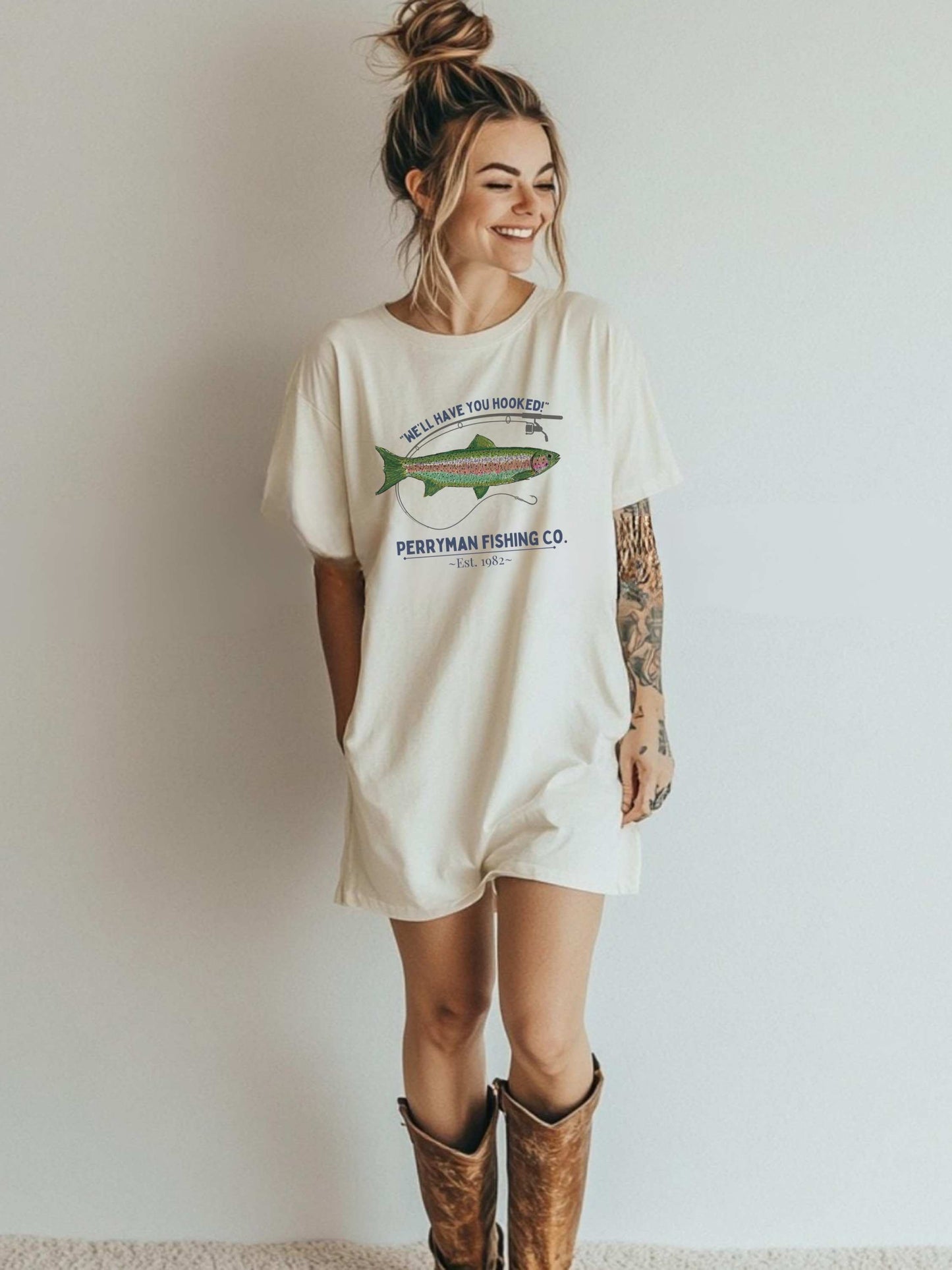 We'll have you hooked! Fishing Theme Unisex Shirt