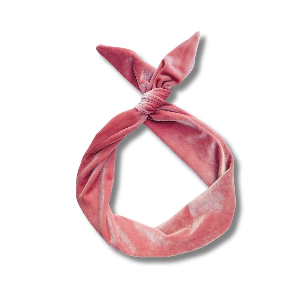 blush velvet wire headband
