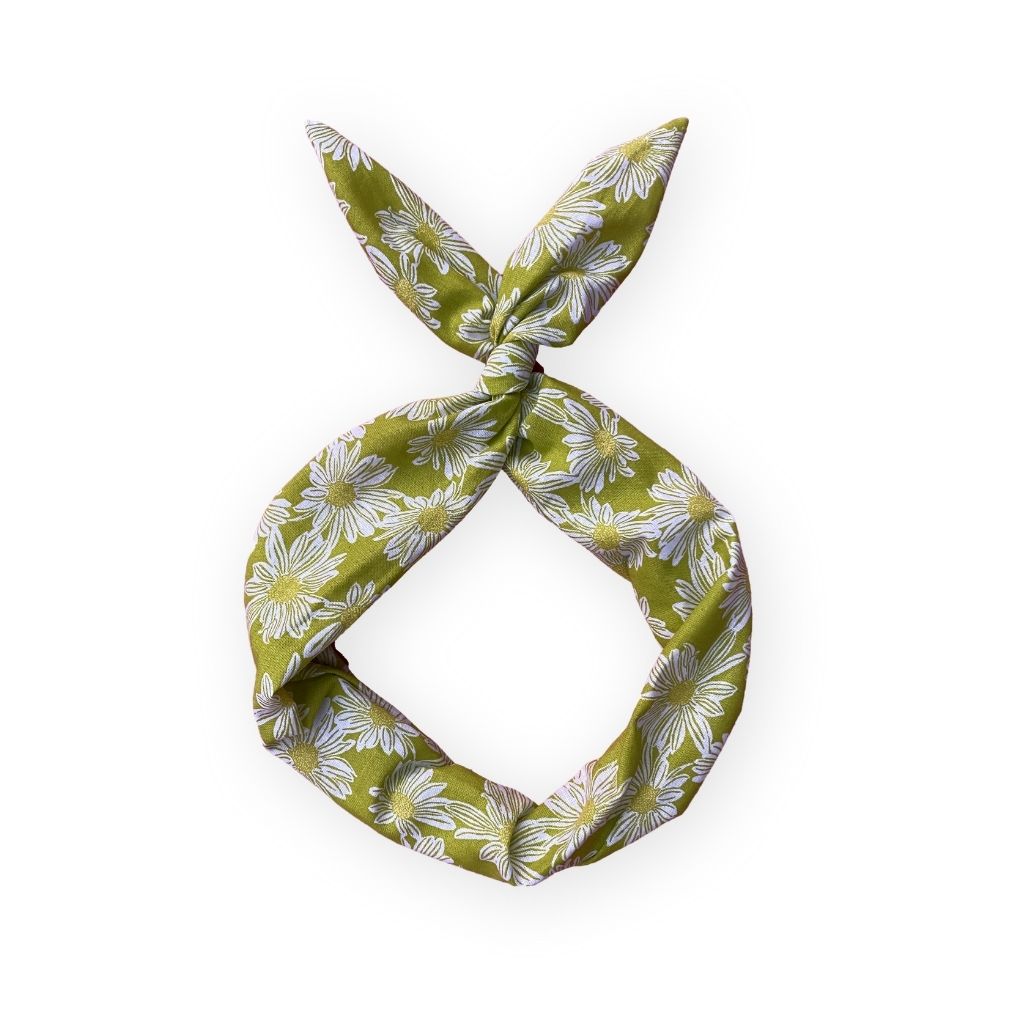 green daisy headband