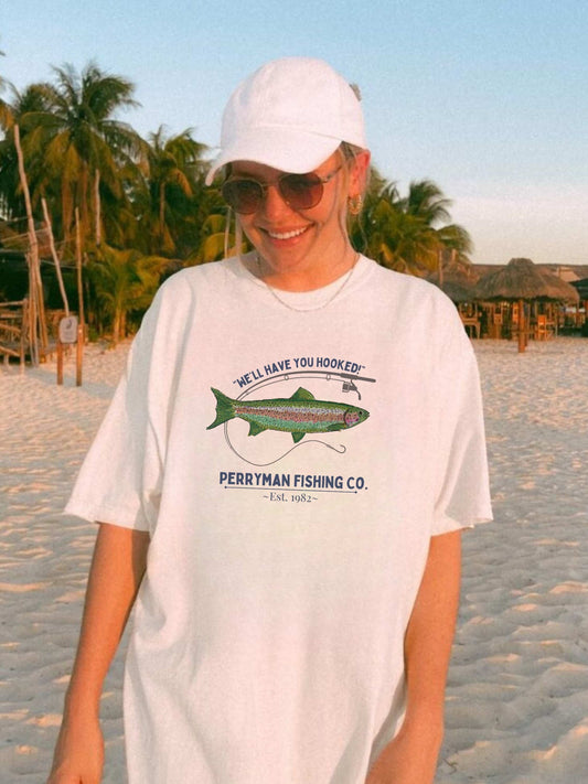 We'll have you hooked! Fishing Theme Unisex Shirt