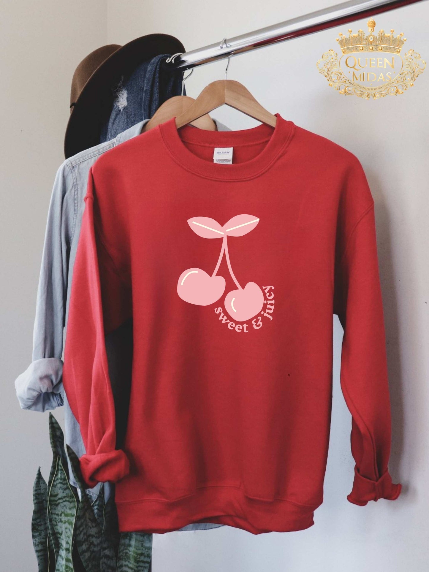 Sweet and Juicy Cherry Oversized Sweatshirt