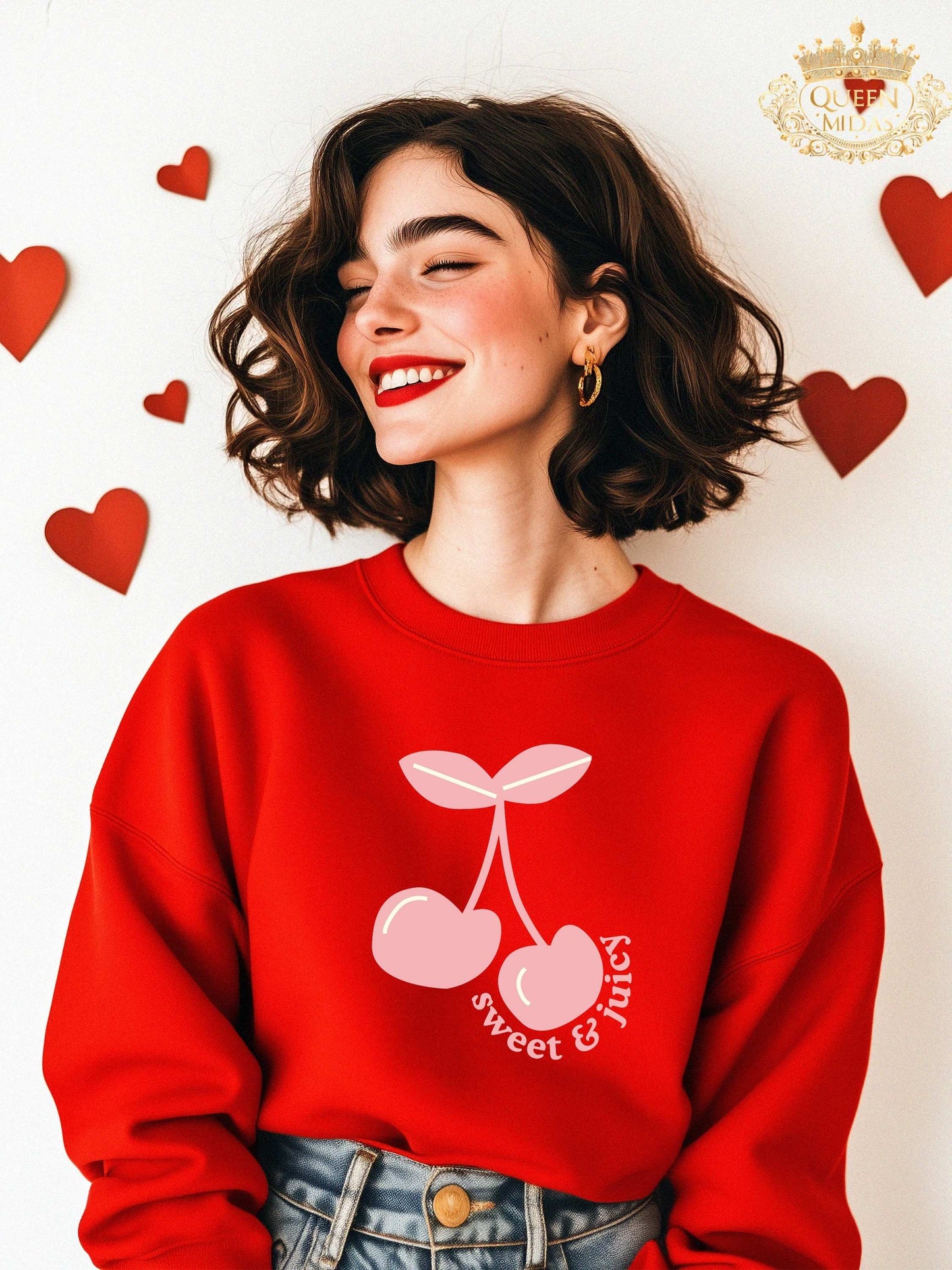 Sweet and Juicy Cherry Oversized Sweatshirt