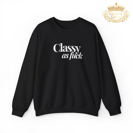 White Classy as F*** Unisex Sweatshirt
