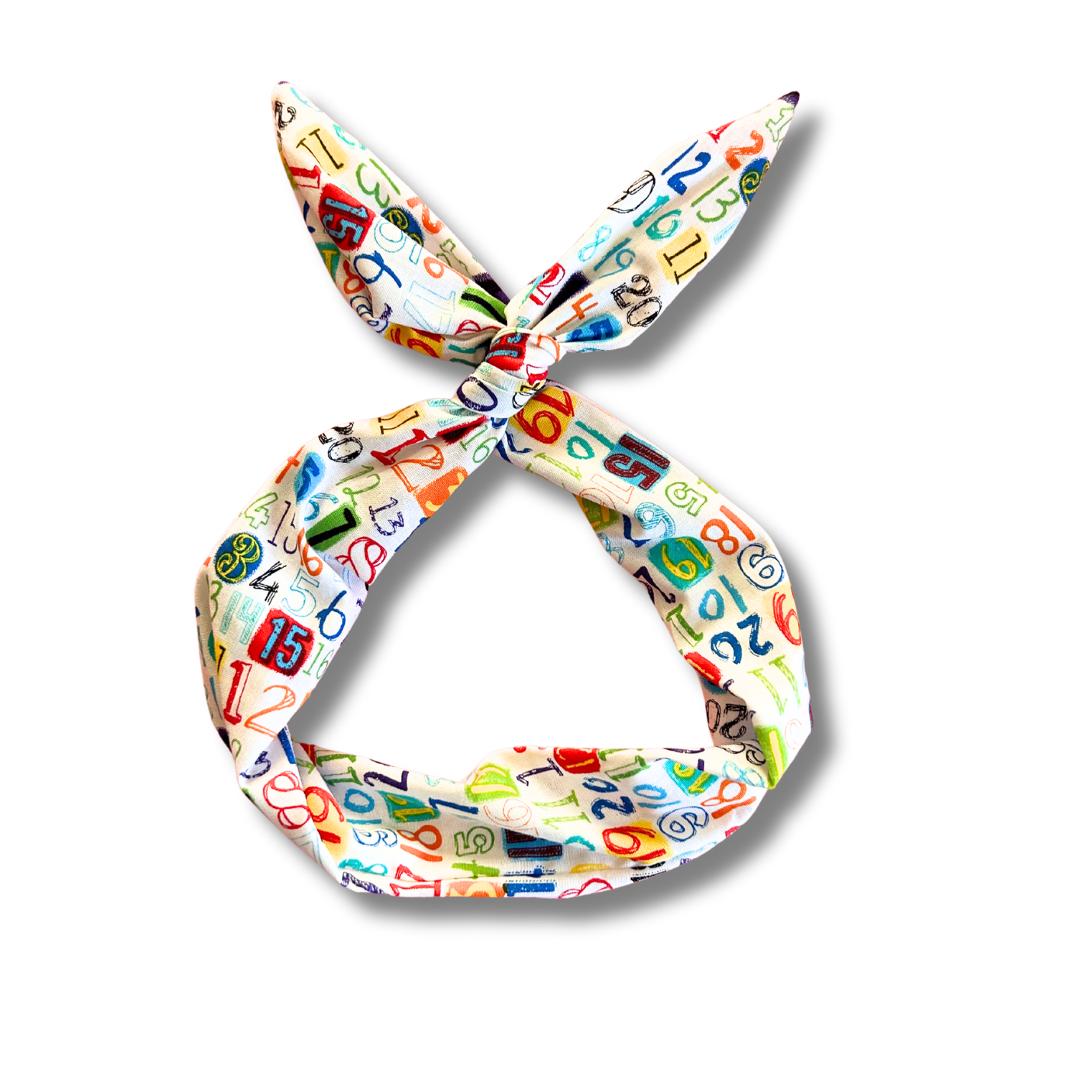back to school numbers print headband