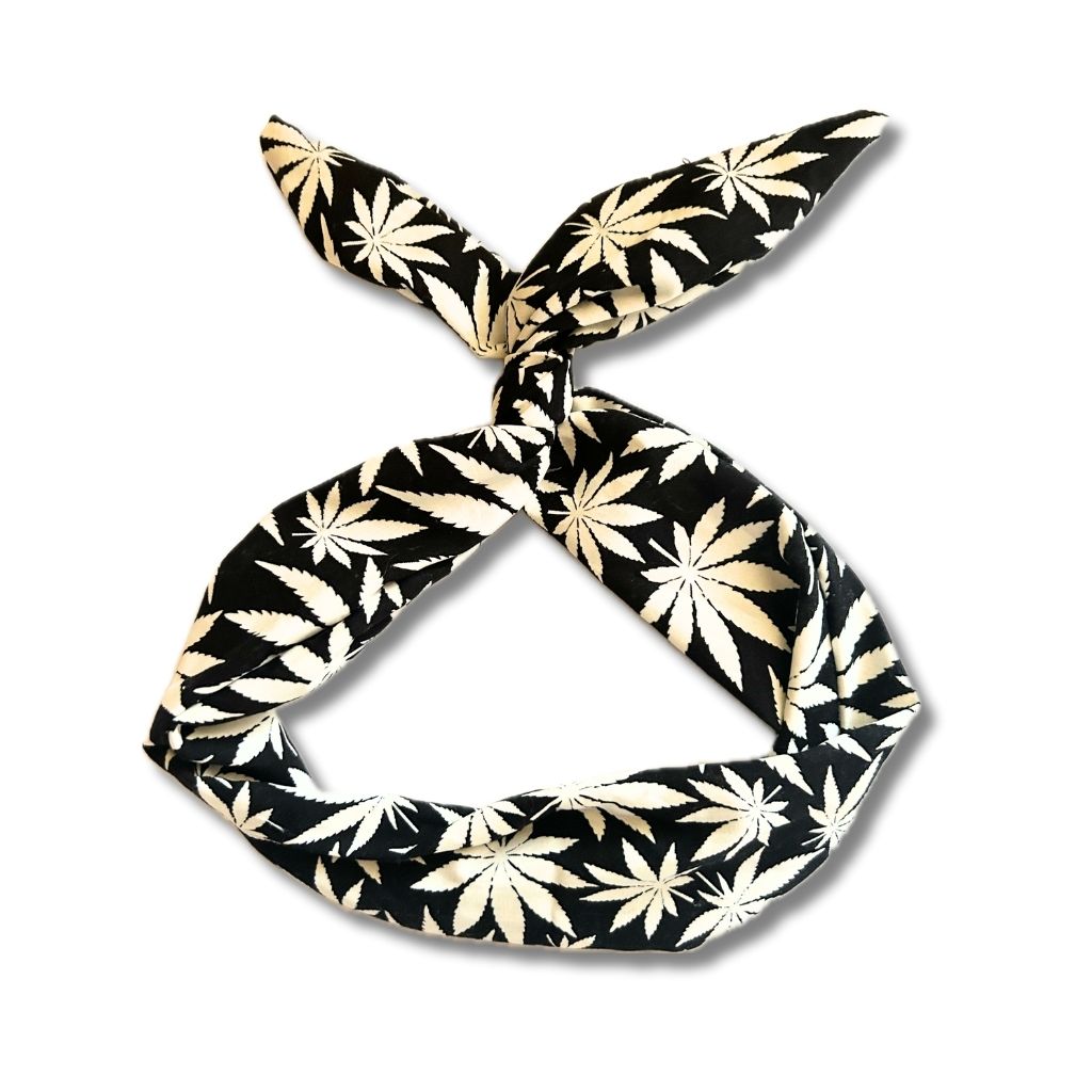 marijuana leaf headband glows in dark