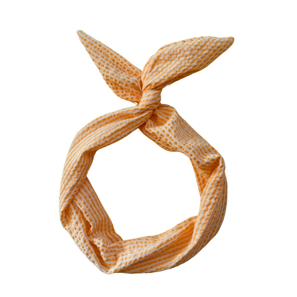 Orange Creamsicle Seersucker Wire Headband