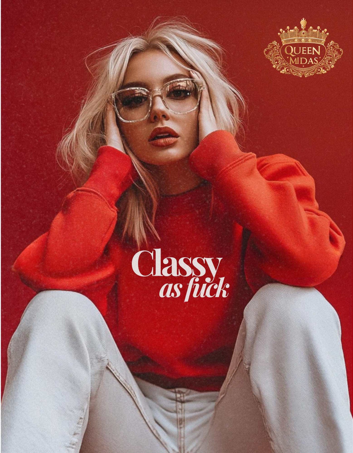 White Classy as F*** Unisex Sweatshirt