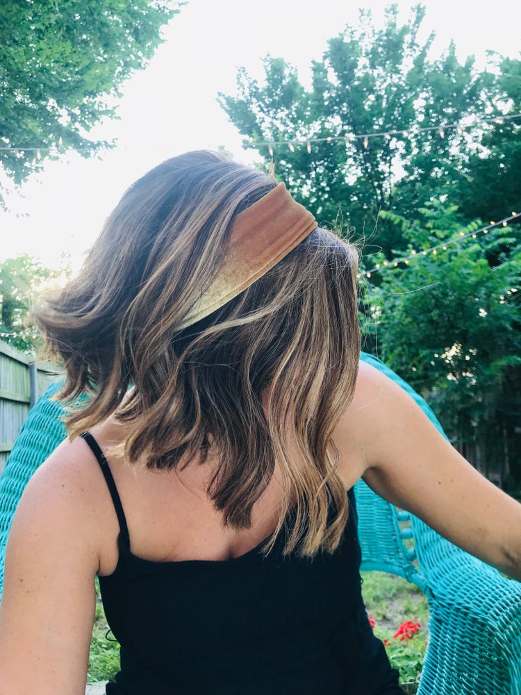 Gold Velvet Wire Headband