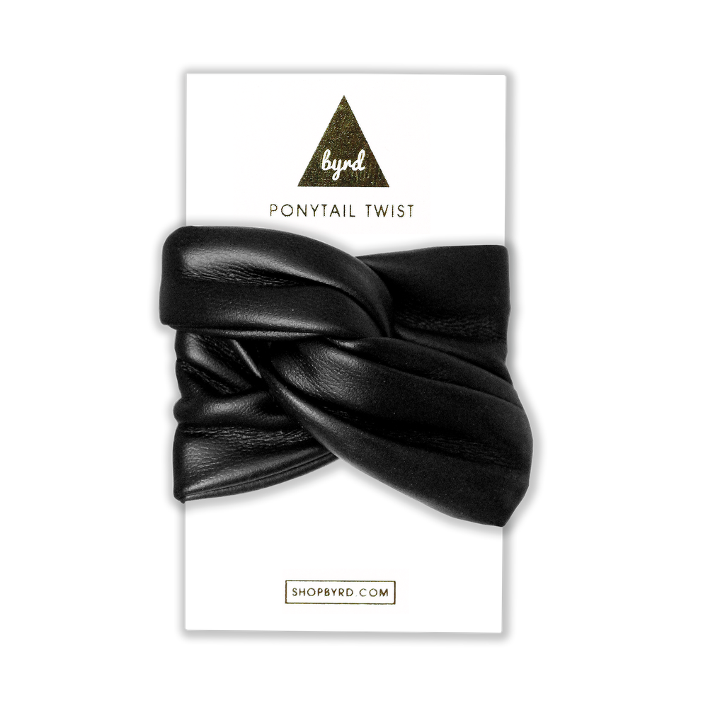 Black Pleather Twist
