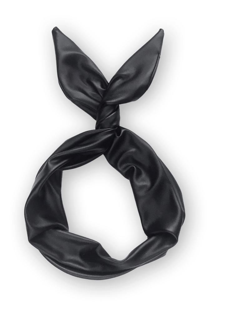 Black Pleather Wire Headband