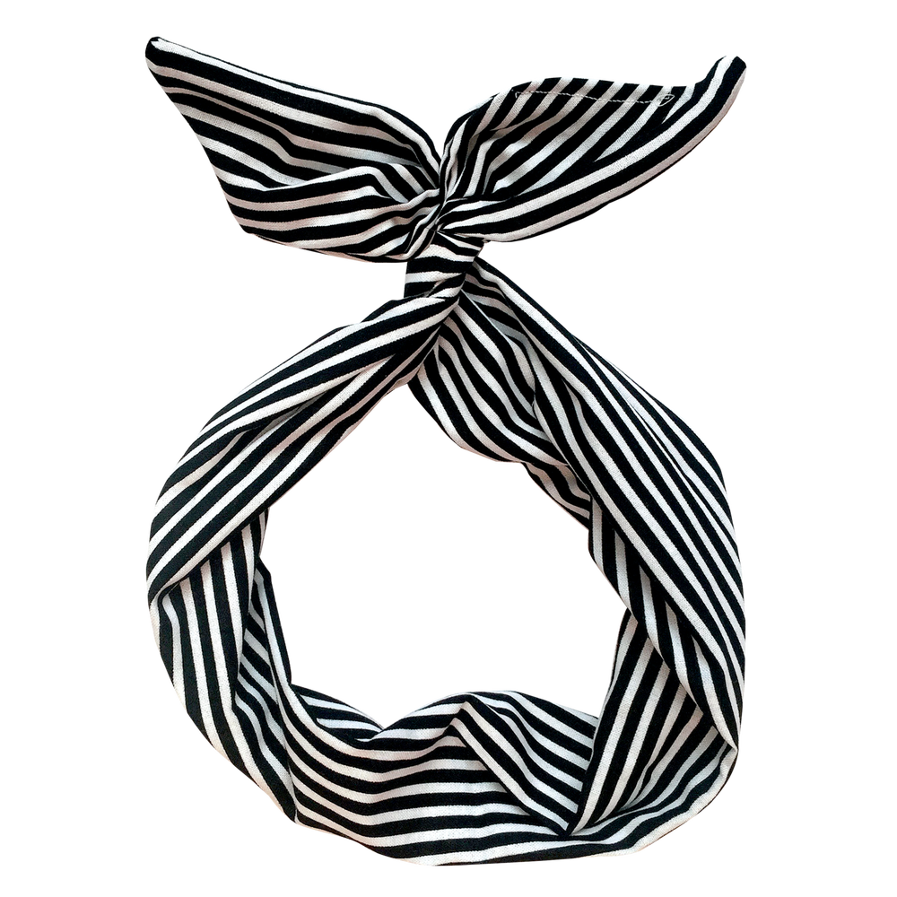 Black and White Stripe Wire Headband