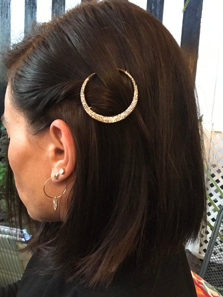 Rhinestone Moon and Star Hair Clips