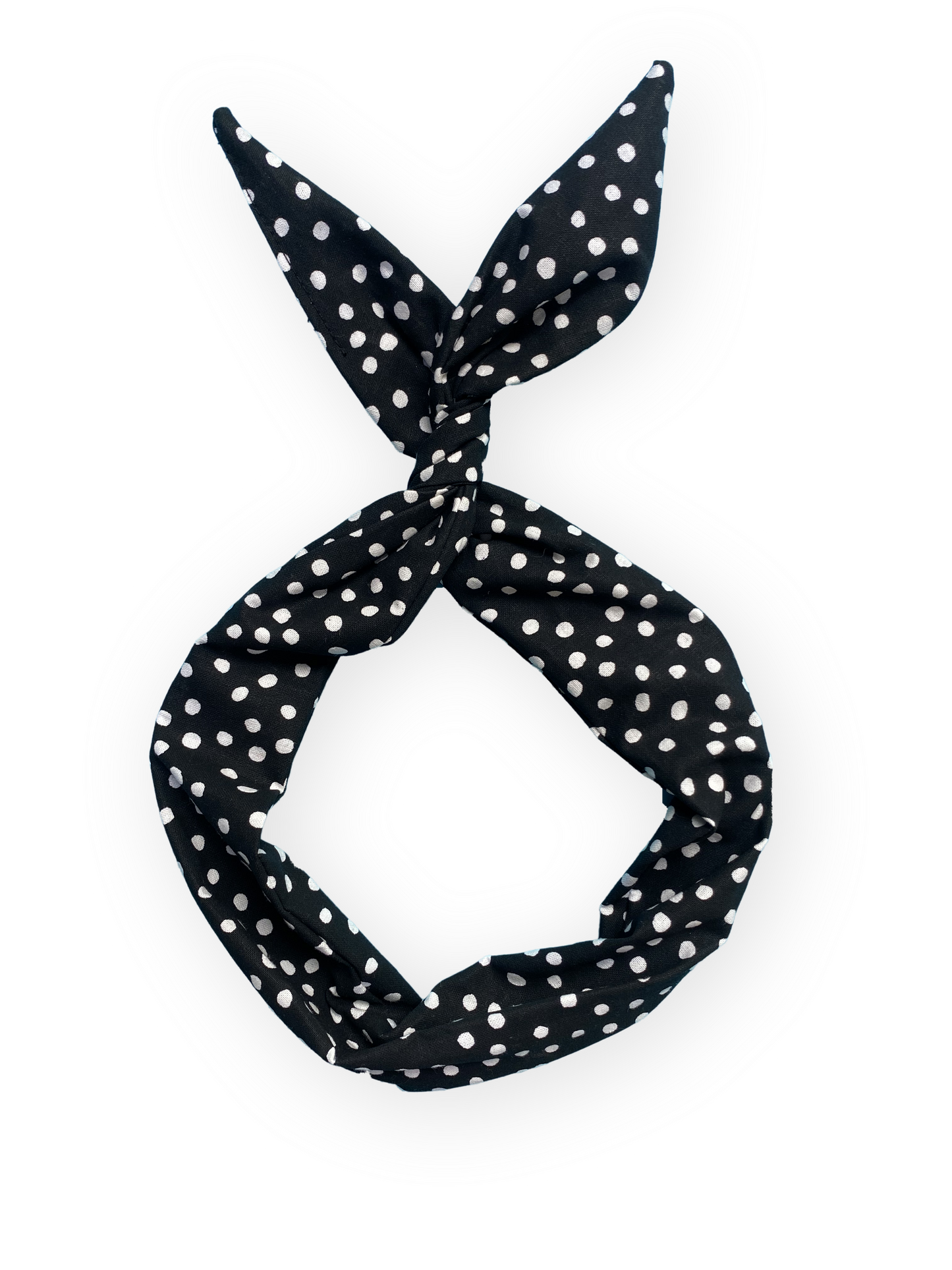 Black and White Polka Dot Wire Headband