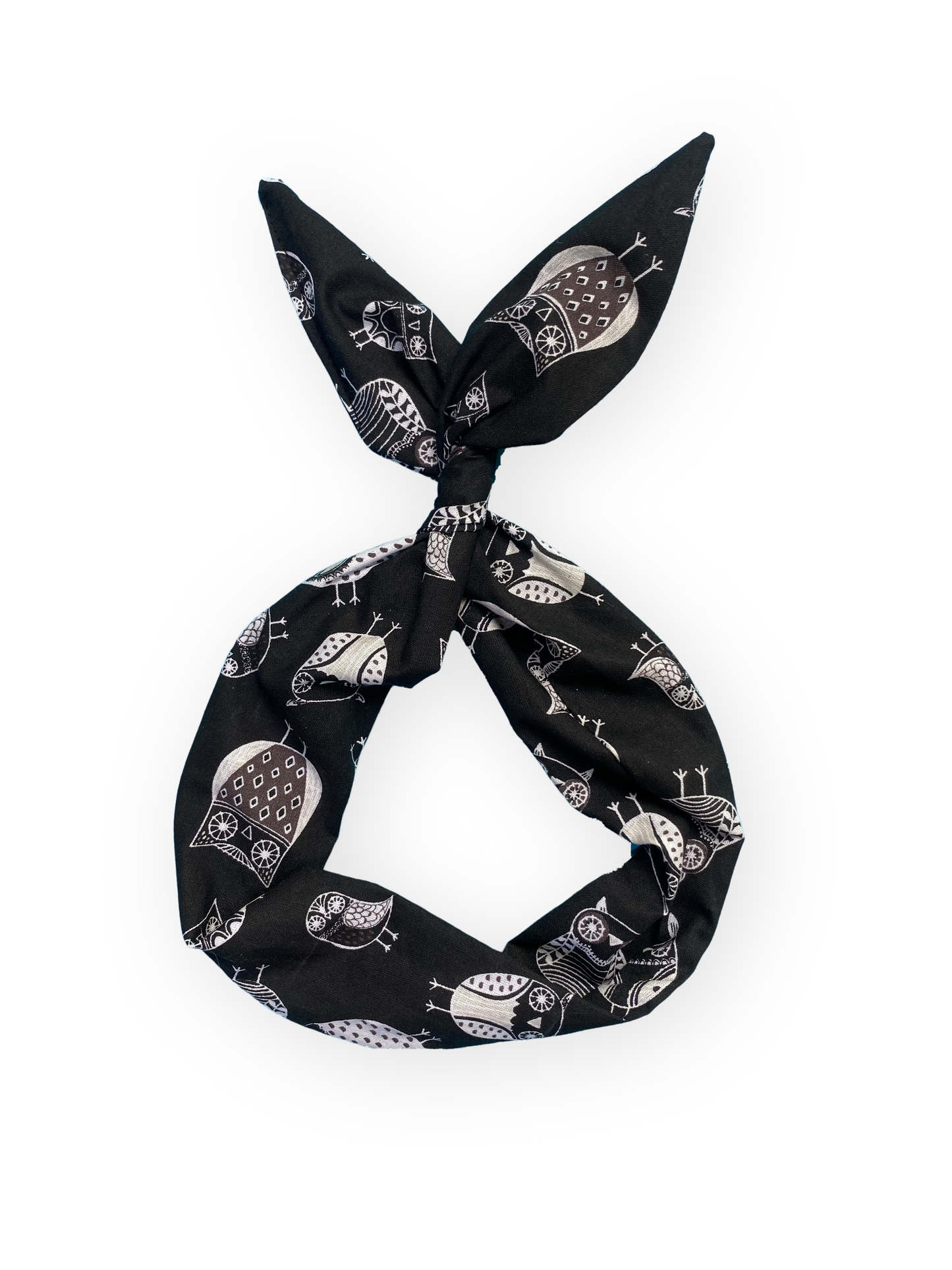 Black and White Owls Wire Headband