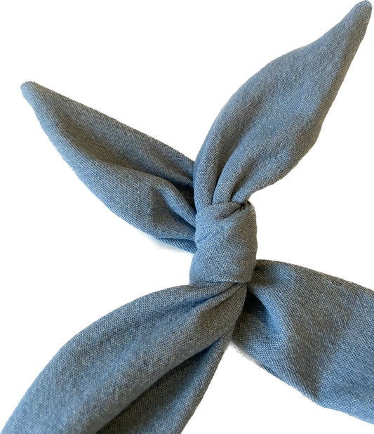 Chambray Denim Wire Headband