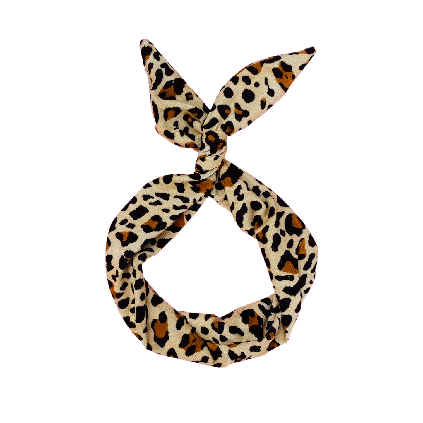 Corduroy Leopard Print Wire Headband