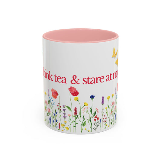 Tea and Garden Coffee Mug, Motivational Gift, Nature Lover's Mug, Cute Coffee Cup, Positive Vibes, Unique Gift for Her