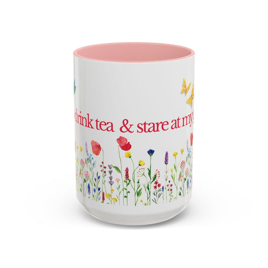 Tea and Garden Coffee Mug, Motivational Gift, Nature Lover's Mug, Cute Coffee Cup, Positive Vibes, Unique Gift for Her