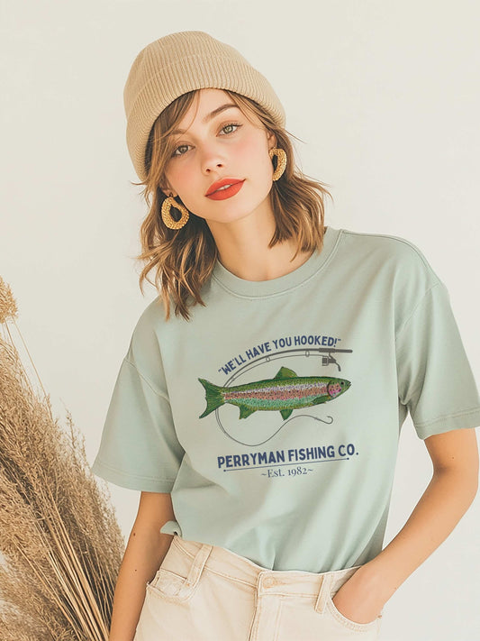 We'll have you hooked! Fishing Theme Unisex Shirt
