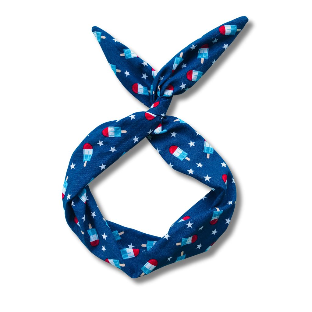 patriotic red white and blue headband