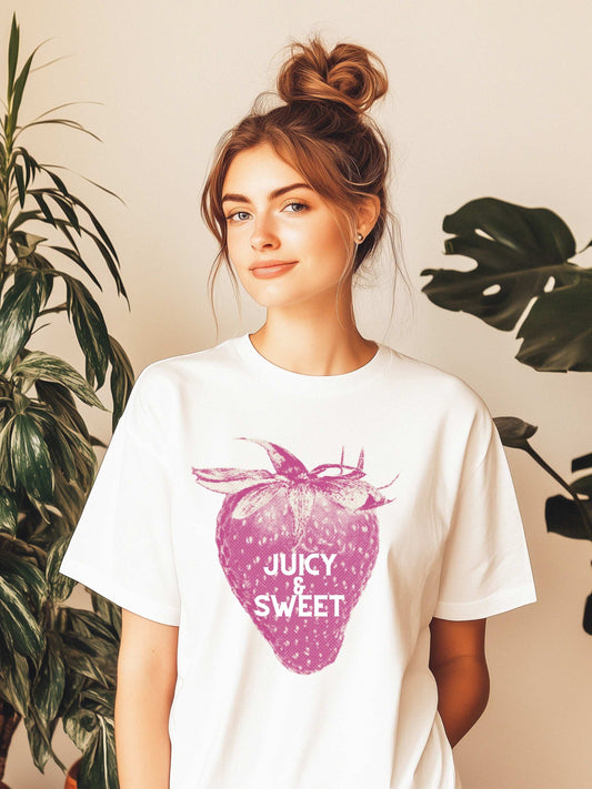 Strawberry Graphic Oversized Shirt