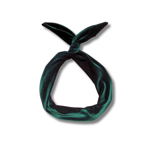 Emerald Velvet Wire Headband