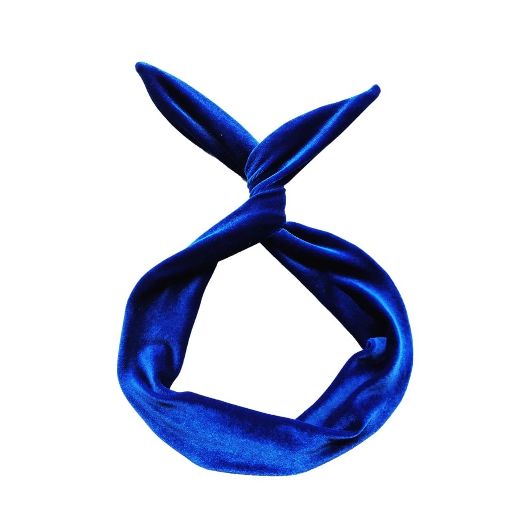blue velvet headband