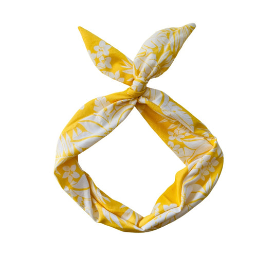 Yellow Tropical Flowers Wire Headband