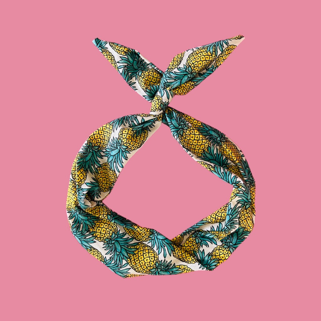 Pineapple Print Wire Headband