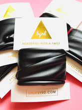 Load image into Gallery viewer, Black Pleather Wire Headband
