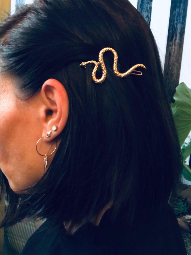 Gold Snake Hair Clip