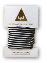 Load image into Gallery viewer, Black and White Stripe Wire Headband
