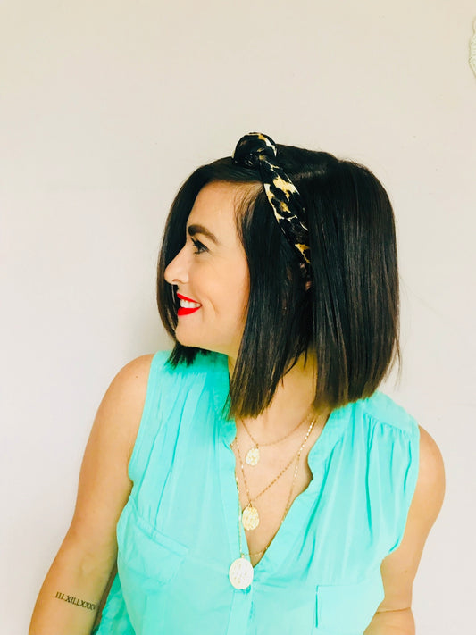 Leopard Print Velvet Wire Headband