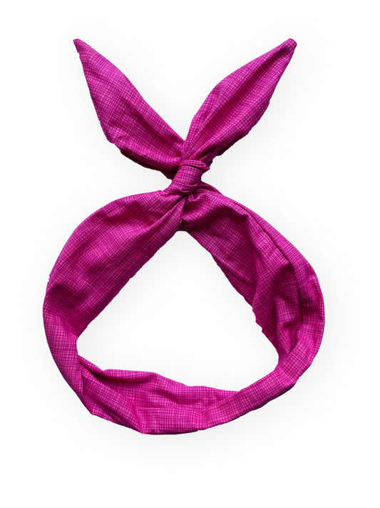 Pink Cross Hatch Wire Headband